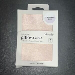 Kitsch The Satin Pillowcase Standard Size Blush For Healthier Hair Skin
